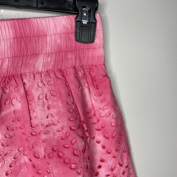 GENERATION LOVE Womens Pink Eyelet Ferris Embroidered Shorts NEW Scalloped Sz S - Picture 5 of 12
